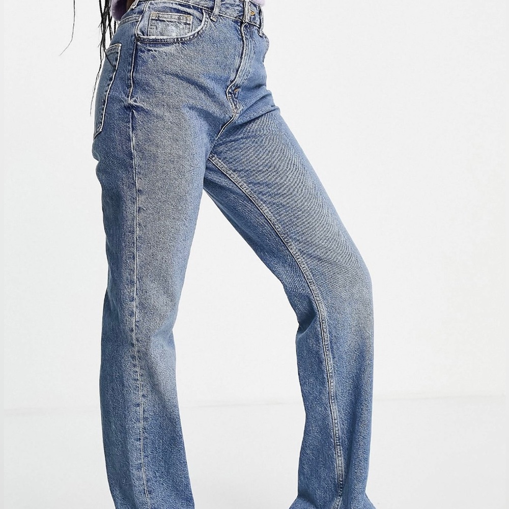 ASOS straight jeans with split hem